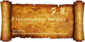 Fleischhacker Marcell névjegykártya