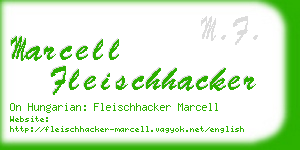 marcell fleischhacker business card